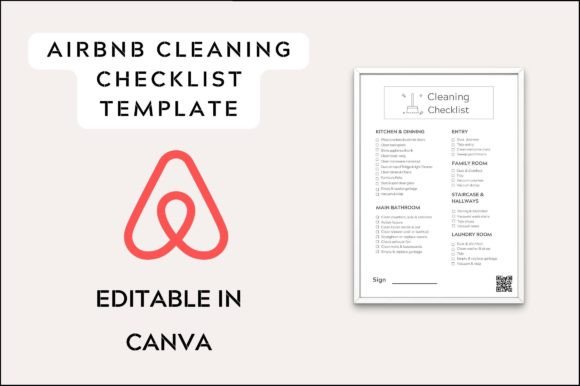 Airbnb Cleaning Planner Template: Graphics for Templates