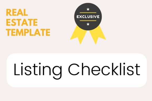 Editable Listing Checklist Template: Premium Graphics for Real Estate