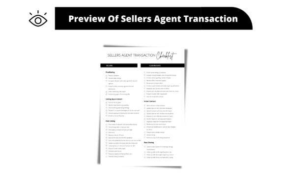 Editable Sellers Agent Transaction Graphics