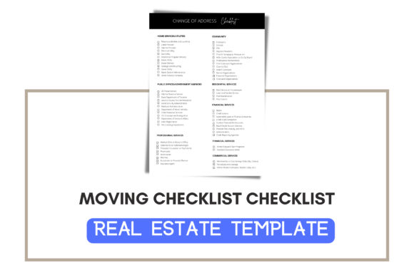 Graphics Review: Change of Address Checklist Templates
