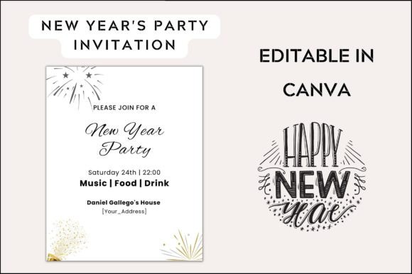 New Year Party Invitation Letter: Premium Graphics & Templates