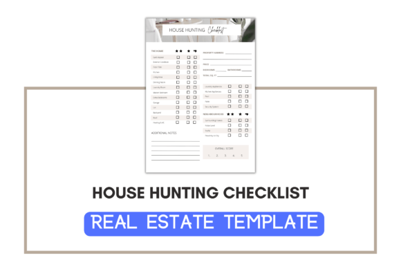 Premium House Hunting Checklist Graphics & Templates