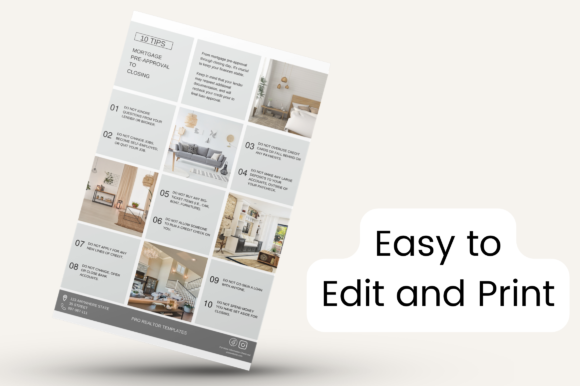 Premium Mortgage Tips Flyer: Graphics & Print Templates