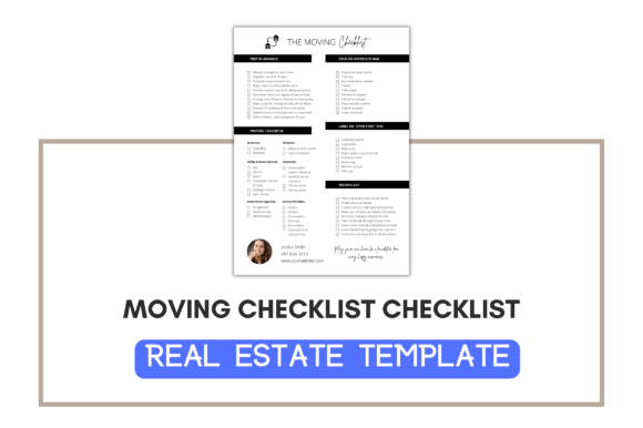 Premium Real Estate Moving Checklist Graphics & Templates