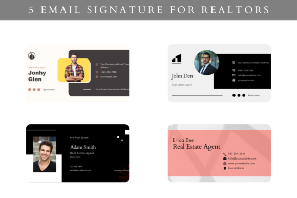 Real Estate Email Signature Editable: Graphics & Templates