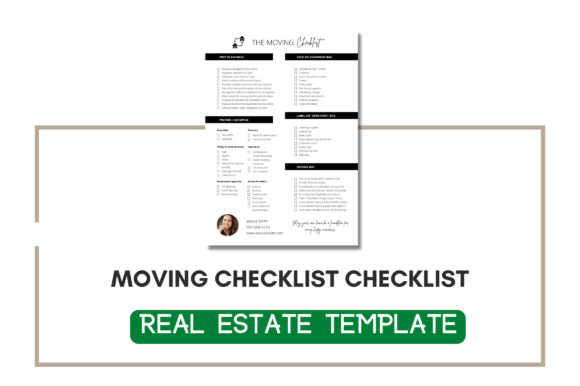 Real Estate Moving Checklist Template Graphics