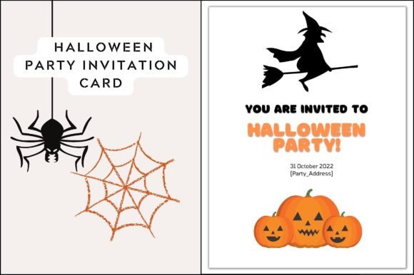 Sharable Spooky Party Invitation Card: Graphics & Templates