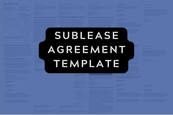 Simple Sublease Agreement Template: Graphics for Templates