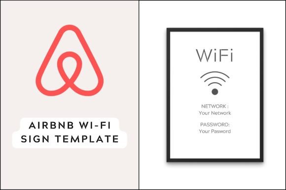 Wifi Sign Airbnb Template: Graphics for Branding